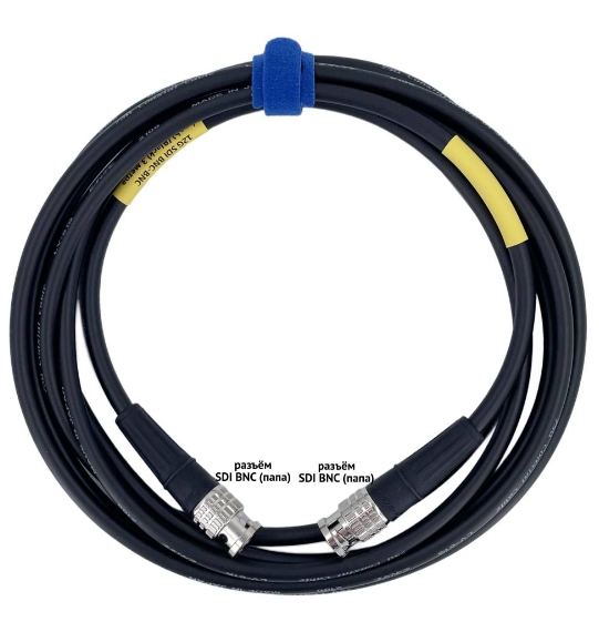 Кабель мобильный/сценический GS-PRO 12G SDI BNC-BNC (black) 3 метра артикул 313842Si-1