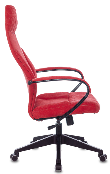 Кресло Бюрократ CH-608/FABRIC-RED (Office chair CH-608Fabric red Velvet 88 cross plastic) артикул 263276Si-1 фото 4