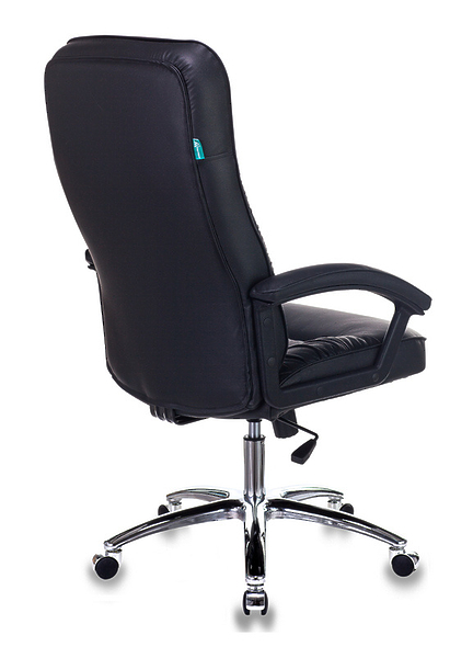 Кресло Бюрократ T-9908AXSN-AB (Office chair T-9908AXSN-AB black leather cross metal хром) артикул 263403Si-1 фото 5