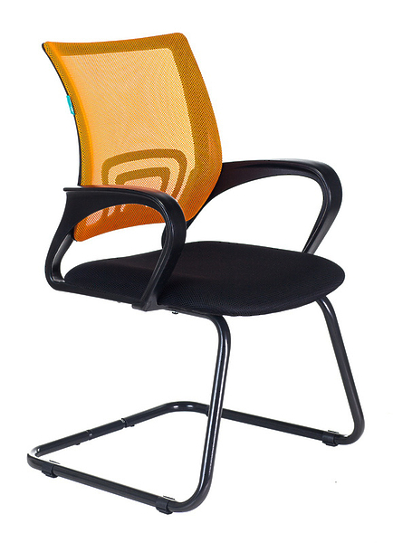 Кресло Бюрократ CH-695N-AV/OR/TW-11 (Office chair CH-695N-AV orange TW-38-3 seatblack TW-11 runners metal черный) артикул 263458Si-1