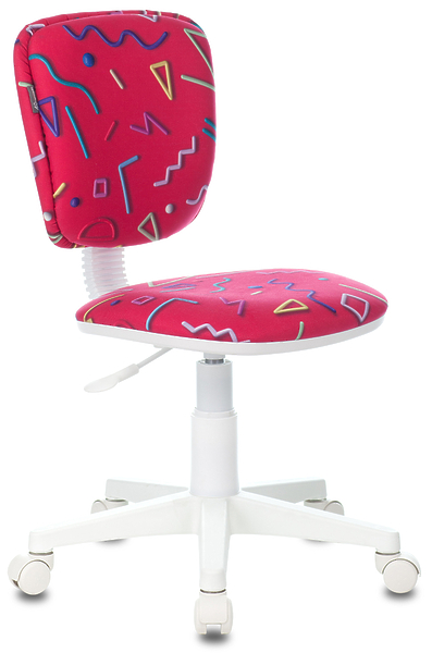 Кресло Бюрократ CH-W204NX/STICK-PK (Children chair CH-W204NX crimson Sticks 05 cross plastic plastik белый) артикул 263261Si-1