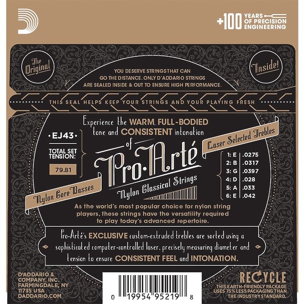 Струны D'Addario EJ43 PRO-ART? NYLON, LIGHT TENSION артикул 273674Si-1 фото 4