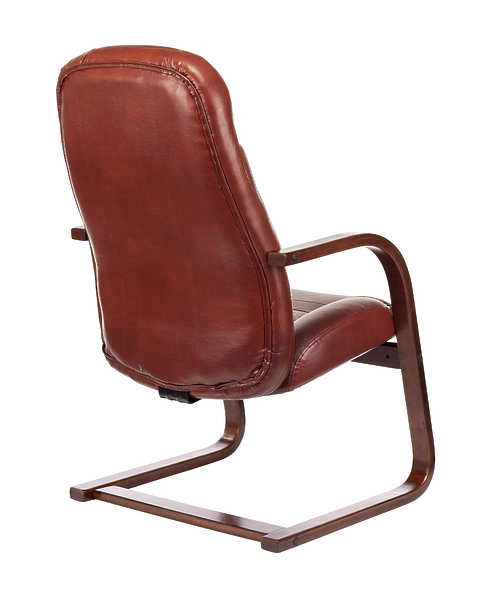 Кресло Бюрократ T-9923WALNUT-AV/CH (Office chair T-9923WALNUT-AV light brown Leather Eichel leather runners wood) артикул 263472Si-1 фото 5