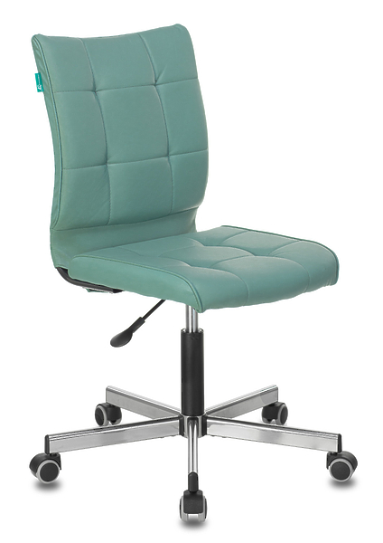 Кресло Бюрократ CH-330M/GREY (Office chair CH-330M grey/l.blue Lincoln 212 eco.leather cross metal хром) артикул 263239Si-1