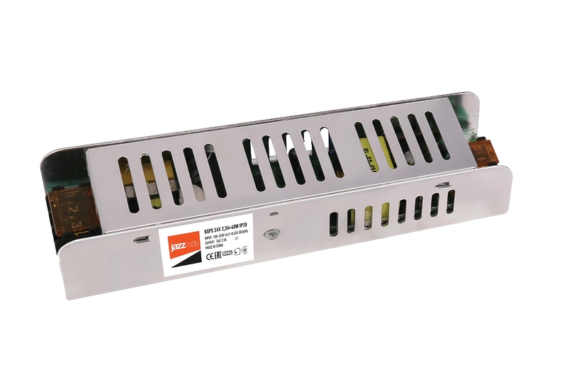 Блок питания для светодиодной ленты JazzWay 60Вт 2.5А 24В IP20 BSPS метал. 5015500 артикул 283125Si-1