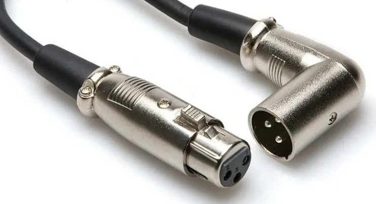 Кабель GS-PRO XLR3M-R [угловой] -XLR3F 1,5 метра (black) артикул 313998Si-1