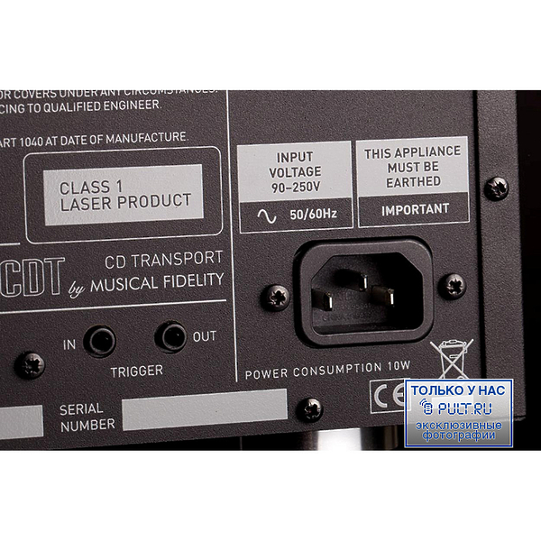 CD проигрыватель Musical Fidelity M1CDT black артикул 389314FV-1 фото 6