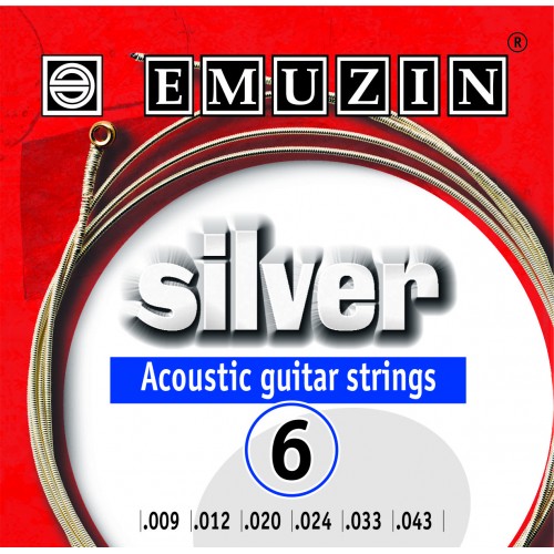 Струны для акустической гитары Emuzin 6А202 SILVER артикул 291557Si-1
