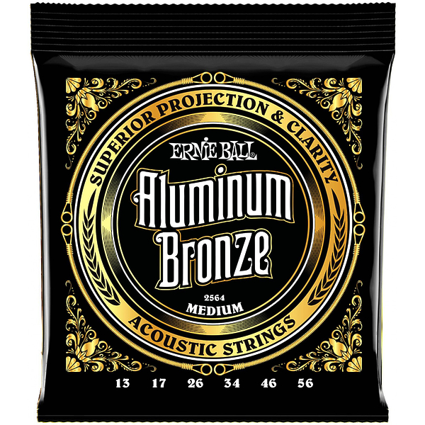 Струны для акустической гитары Ernie Ball 2564 Aluminum Bronze Medium 13-17-26-34-46-56 артикул 291603Si-1