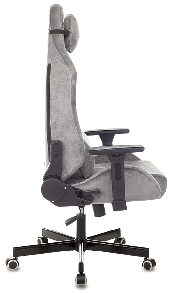Кресло Knight N1 GREY (Game chair Knight N1 Fabric grey Light-19 headrest cross metal) артикул 263338Si-1 фото 11