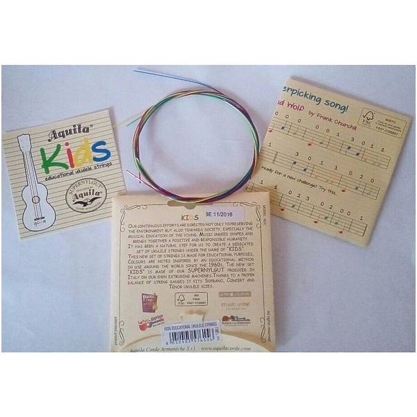 Струны для сопрано/концерт/тенор укулеле Aquila KIDS 138U артикул 291738Si-1 фото 3