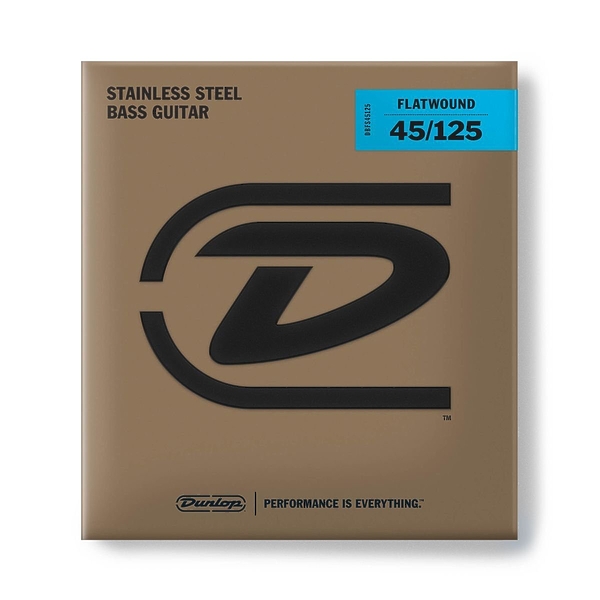 Струны для гитары Dunlop DBFS45125 Stainless Steel Flatwound артикул 279749Si-1