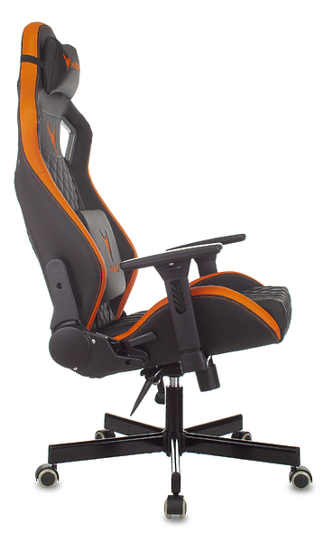 Кресло Knight OUTRIDER BO (Game chair Knight Outrider black/orange rombus eco.leather headrest cross metal) артикул 263358Si-1 фото 9