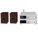 AudioLab 8200 M-NET Set Silver + Wharfedale Denton Mahogany
