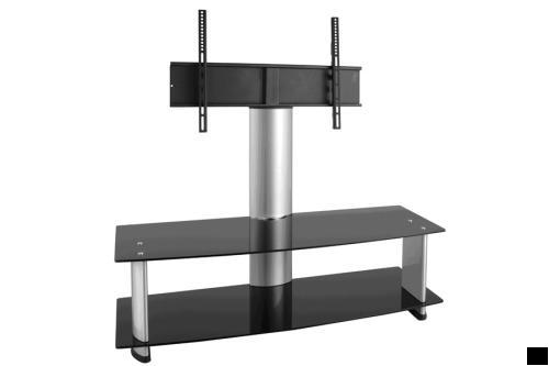 Подставка под ТВ и HI-FI Ultimate PD 1244B black alu артикул 041662Si-1