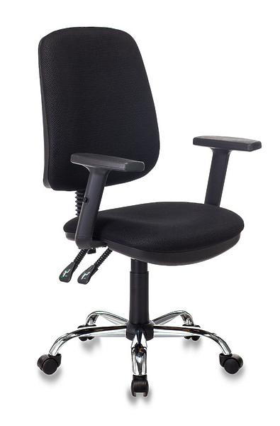 Кресло Бюрократ T-620SL/BLACK (Office chair T-620SL black TW-11 cross metal хром) артикул 263290Si-1