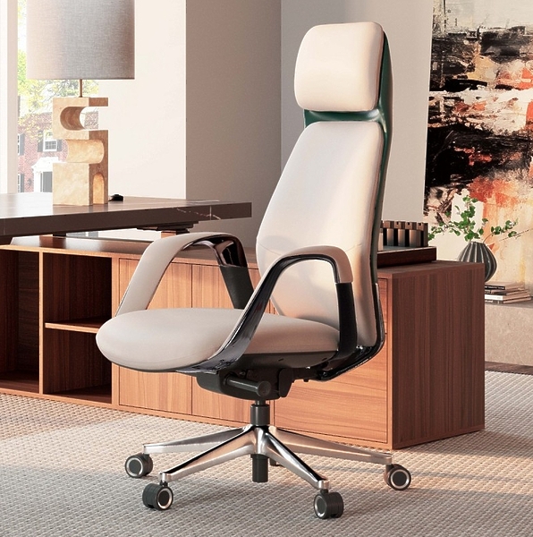 Кресло руководителя EUREKA OC07 SERENE Белый артикул 329558Si-1 фото 4