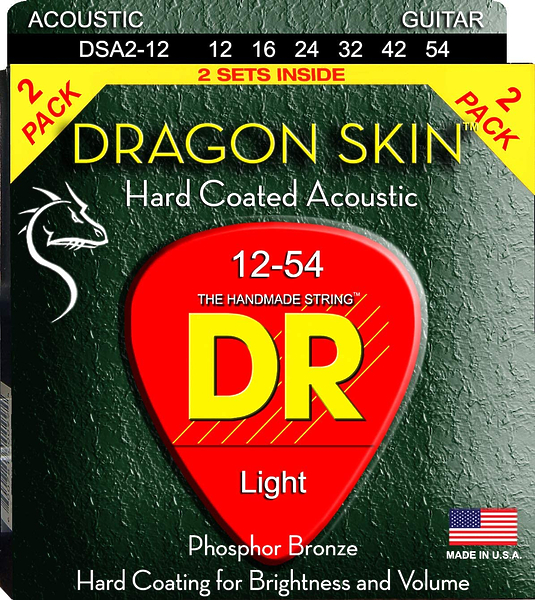 Струны для акустической гитары DR DSA-2/12 (2 компл) артикул 333015Si-1