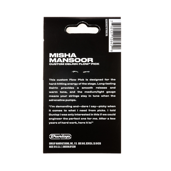 Медиаторы Dunlop 573P065MM Misha Mansoor Custom Delrin Flow (6 шт) артикул 312873Si-1 фото 3