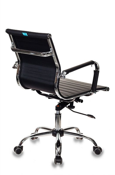 Кресло Бюрократ CH-883-LOW/BLACK (Office chair CH-883-LOW black eco.leather low back cross metal хром) артикул 263489Si-1 фото 5