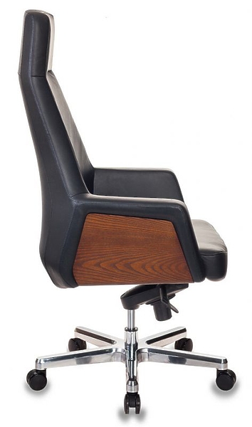 Кресло Бюрократ _ANTONIO/BLACK (Office chair _Antonio black leather cross aluminum) артикул 263490Si-1 фото 4