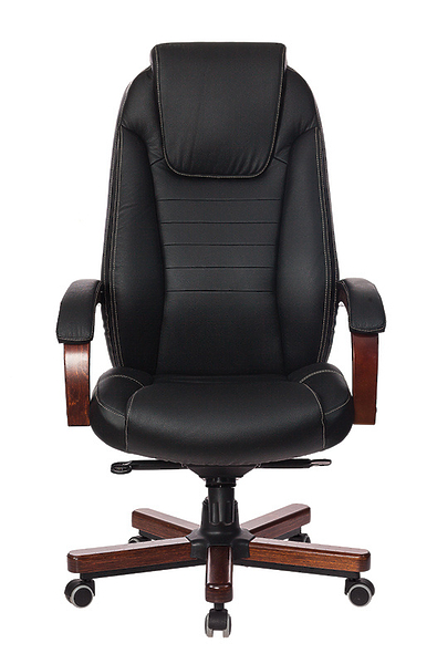 Кресло Бюрократ T-9923WALNUT/BLACK (Office chair T-9923WALNUT black leather cross metal/wood) артикул 263492Si-1 фото 11