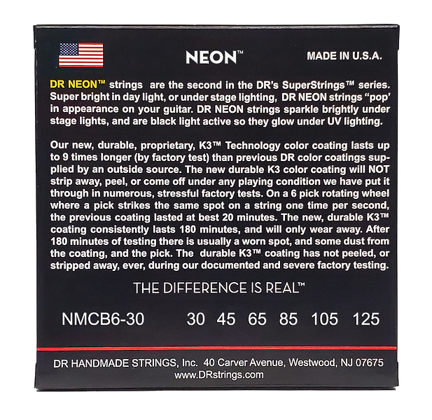 Струны для бас-гитары DR NMCB6-30 артикул 333103Si-1 фото 3