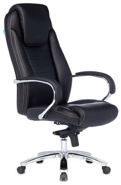 Кресло Бюрократ T-9923SL/BLACK (Office chair T-9923SL black leather cross metal хром) артикул 263366Si-1