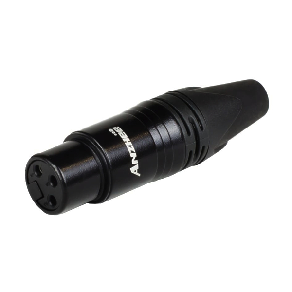 3 – х контактный кабельный разъем типа XLR мама Anzhee XLR-F Black артикул 220166Si-1