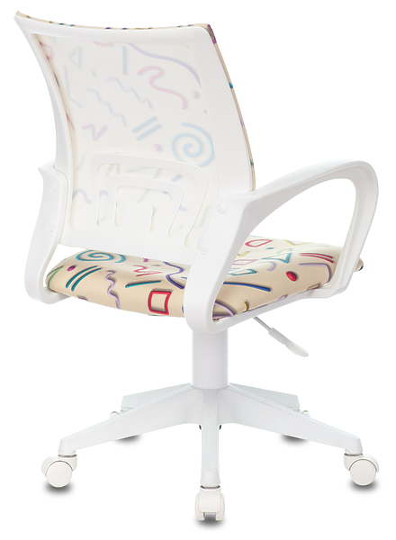 Кресло Бюрократ KD-W4/STICK-BEIGE (Children chair KD-W4 sandy Sticks 02 cross plastic белый plastik белый) артикул 263260Si-1 фото 5