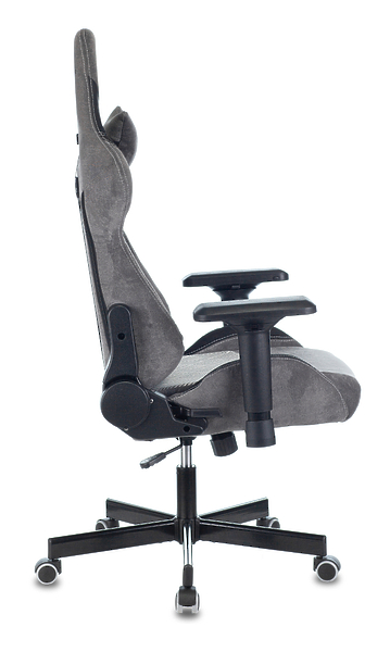 Кресло Zombie VIKING 7 KNIGHT GR (Game chair VIKING 7 KNIGHT Fabric grey Loft rombus textile/eco.leather headrest cross metal) артикул 263379Si-1 фото 10