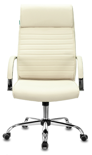 Кресло Бюрократ T-8010N/SL/IVORY (Office chair T-8010N ivory OR-10 eco.leather cross metal хром) артикул 263460Si-1 фото 3