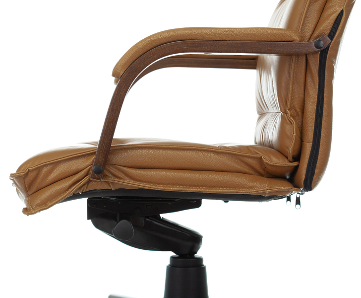 Кресло Бюрократ T-9927WALNUT/MUSTARD (Office chair T-9927WALNUT mustard leather cross metal/wood) артикул 263479Si-1 фото 14