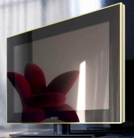 LED телевизор Hantarex 46" SLIM STRIPE silv / blk (чёрное стекло в серебристой хромированной рамке) артикул 329289FV-1 фото 3