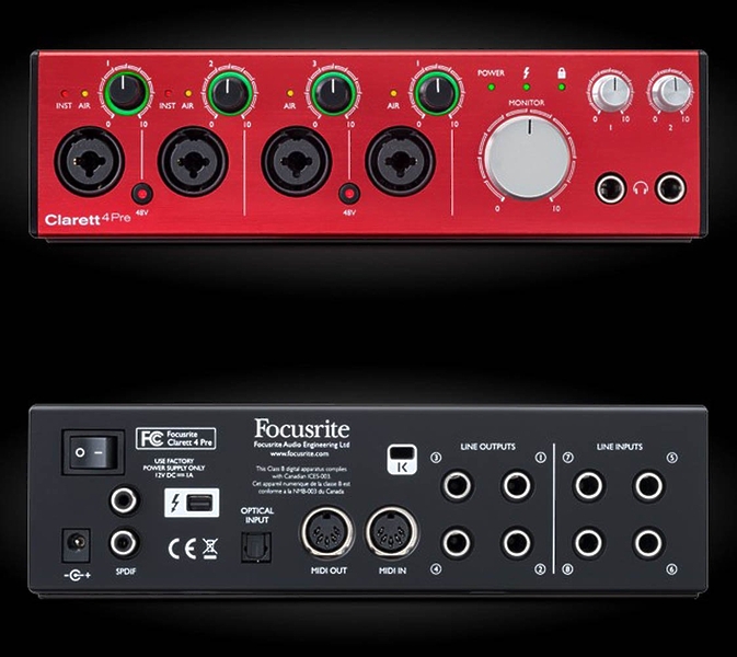 Звуковая карта FOCUSRITE Clarett 4Pre артикул 144487Si-1 фото 4