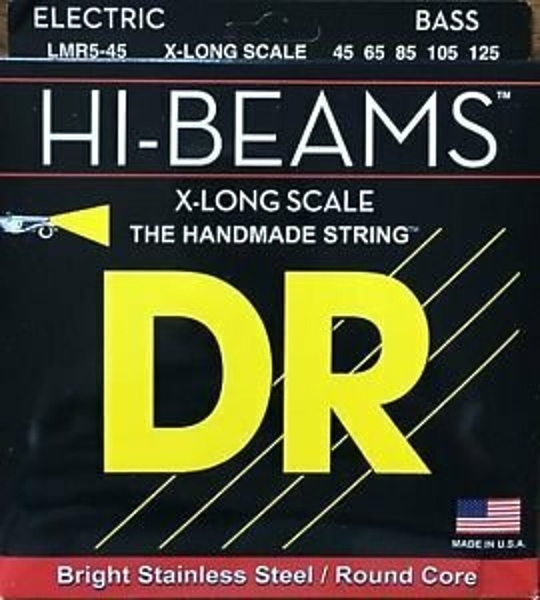 Струны для пятиструнной бас-гитары DR MR5-45 Hi-Beam 45-125 Medium артикул 291119Si-1