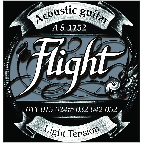 Струны для акустической гитары Flight AS1152 11-52 Super Light артикул 291624Si-1