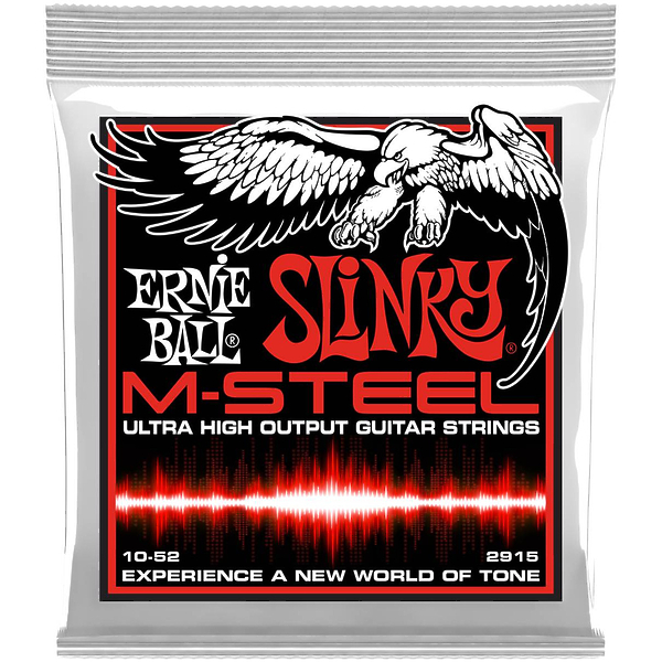 Струны для электрогитары Ernie Ball 2915 M-STEEL STHB Slinky артикул 291369Si-1