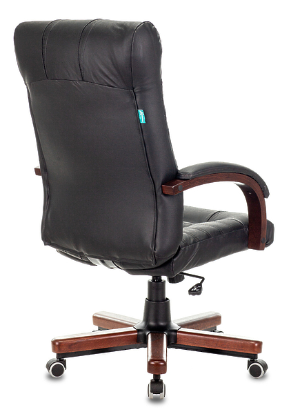 Кресло Бюрократ KB-10WALNUT/B/LEATH (Office chair KB-10WALNUT black leather cross metal/wood) артикул 263345Si-1 фото 6