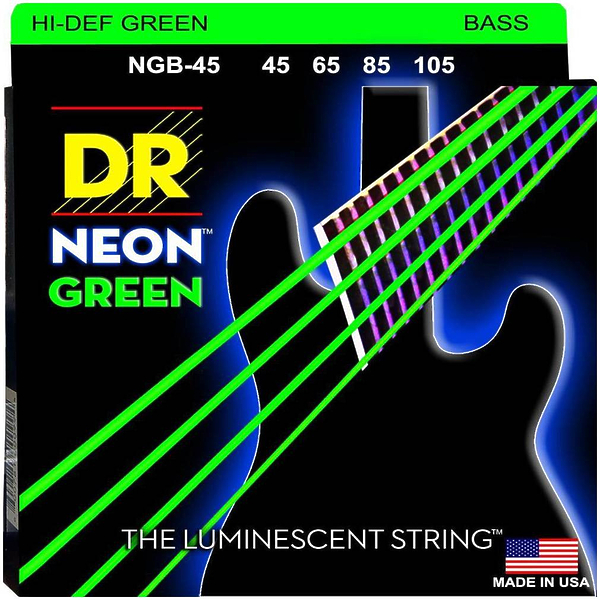 Струны для бас-гитары DR NGB-50 Hi-Def NEON 50-110 Heavy артикул 291121Si-1