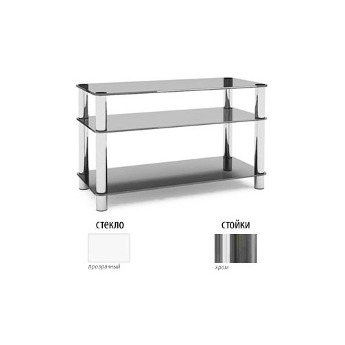 Подставка MD Flatform TV 14 (хром/прозрачное стекло) артикул 107534Si-1