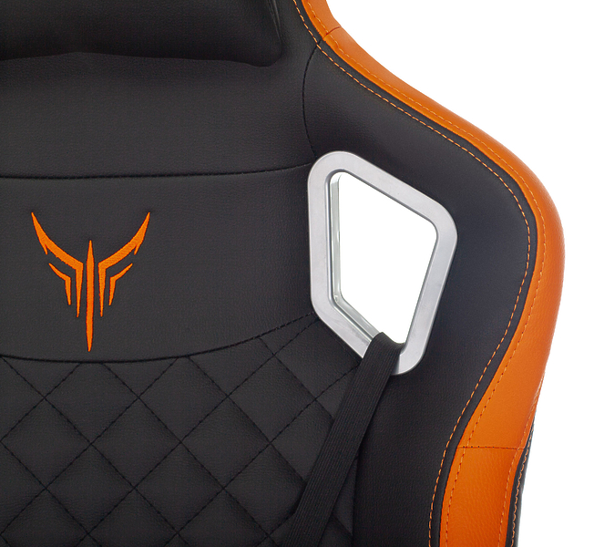 Кресло Knight OUTRIDER BO (Game chair Knight Outrider black/orange rombus eco.leather headrest cross metal) артикул 263358Si-1 фото 29