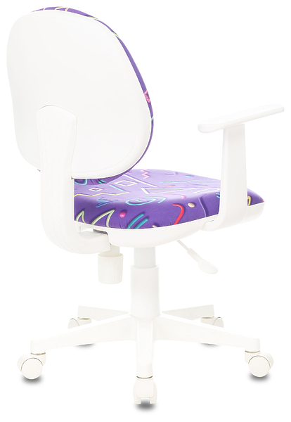 Кресло Бюрократ CH-W356AXSN/STICK-VI (Children chair CH-W356AXSN violet Sticks 08 cross plastic plastik белый) артикул 263412Si-1 фото 5