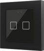 Выключатель сенсорный Zennio ZVI-F55X2-A KNX Flat 55 X2, 2-кнопочный, LED индикация, датчик приближения, пластиковая рамка, 55х55х9мм, в установочную коробку артикул 206512Si-1
