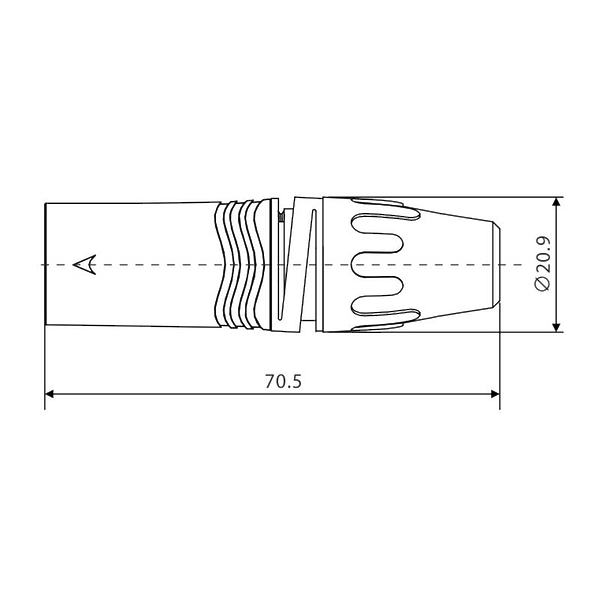 Разъем cannon Roxtone XM3NT артикул 324831Si-1 фото 3