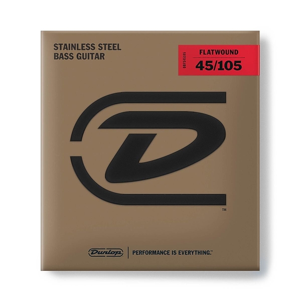 Струны для гитары Dunlop DBFS45105 Stainless Steel Flatwound артикул 279746Si-1