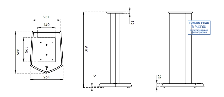 Стойки под акустику Focal Stands S 700 V Black Satin артикул 314679FV-1 фото 3