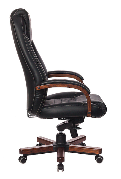 Кресло Бюрократ T-9923WALNUT/BLACK (Office chair T-9923WALNUT black leather cross metal/wood) артикул 263492Si-1 фото 12