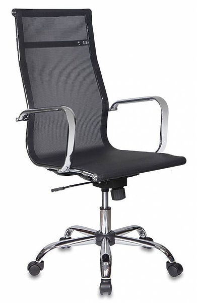 Кресло Бюрократ CH-993/M01 (Office chair CH-993 black M01 gauze cross metal хром) артикул 263430Si-1