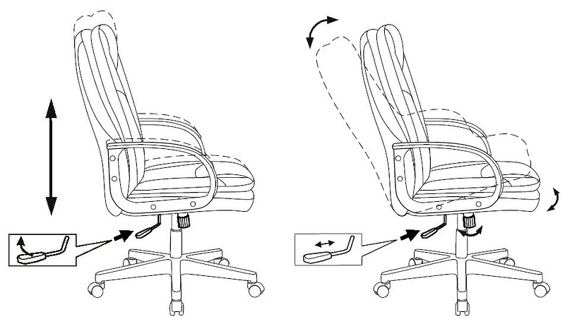 Кресло Бюрократ CH-868LT/GRAFIT (Office chair CH-868LT Bahama grey cross plastic) артикул 263238Si-1 фото 7